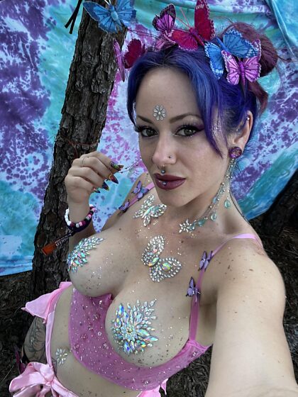 Last years butterfly fit for hula. Still not enough glitter