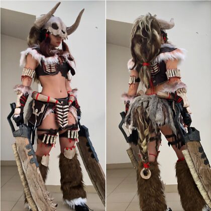 bone armor cosplay from monster hunter!