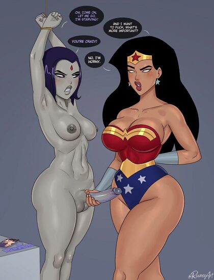 Wonder Woman and Raven - 'Horny vs Hunger'