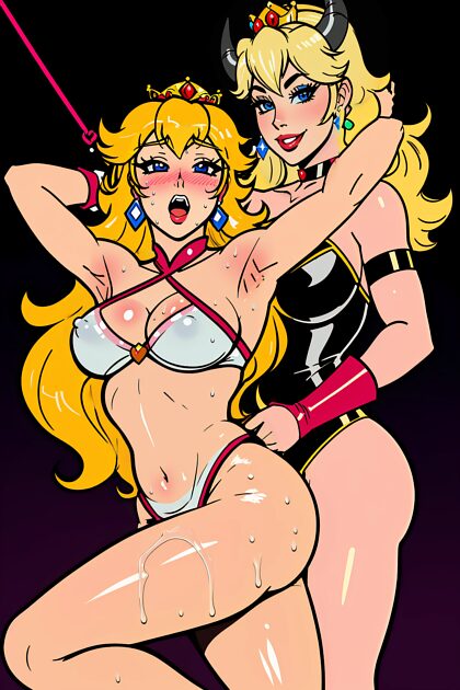 Peach and bowsette