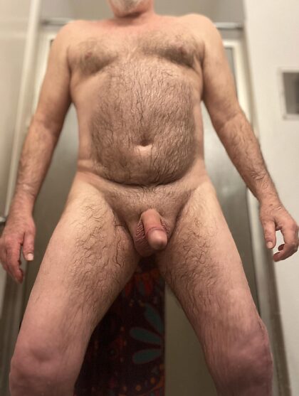 out of the shower, little bit of a trim,1,2,or 3 ?