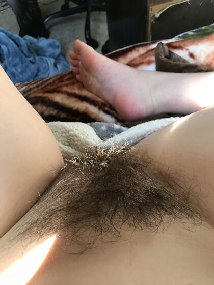 Let's take a look at my pussy after 12 months of no shaving