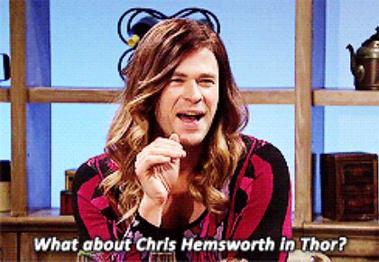 Chris Hemsworth’s impression of us 
