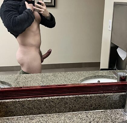 Can’t help pulling my cock out in the work bathrooms