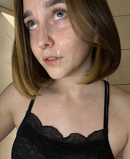 My face look better when covered with cum