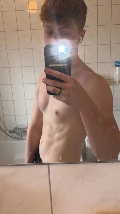 19, me with a little chest pump 