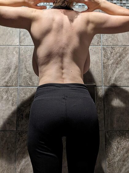 Post workout front and back 