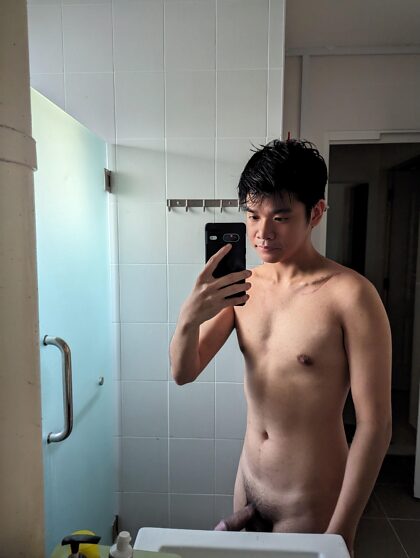 fresh out of the shower!