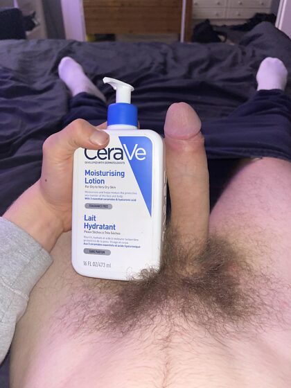 should i put the lotion on my dick?