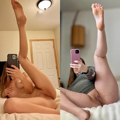 Which version of my pussy do you like better, pregnant or not