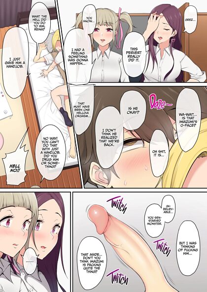Imaizumi traz todos os Gyarus para sua casa em quadrinhos pornôs, parte 3