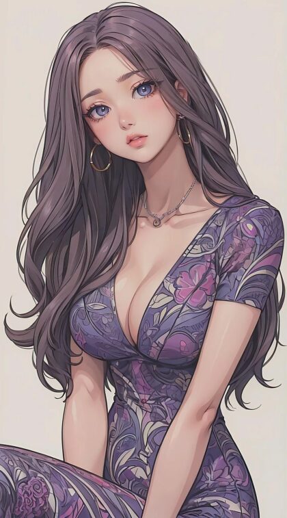 紫のドレス