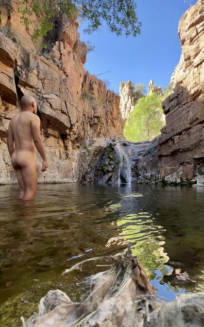A waterfall to yourself? There’s nothing better 