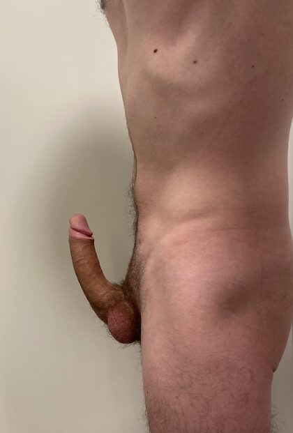 Be honest, what do you think about my cock pointing straight up?