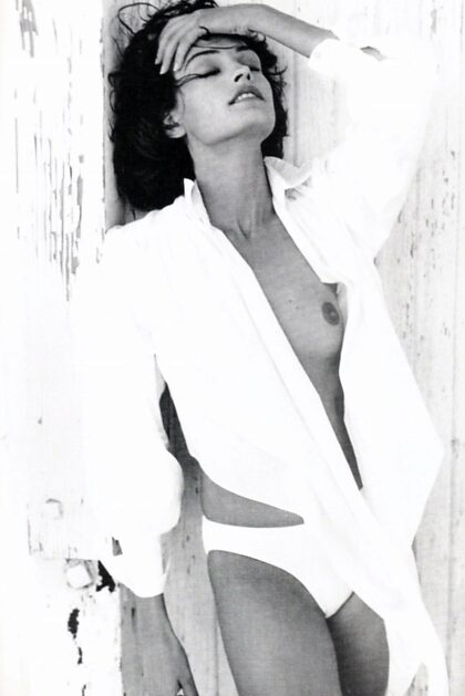 Famke Janssen para a revista Vogue 1989