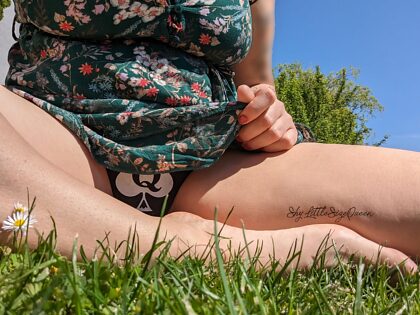 私は妻らしいドレスを着て公園でピクニックをするのが大好きです