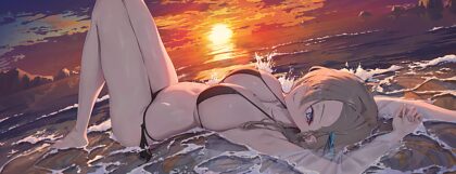 Zonsondergang met Asuna