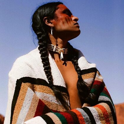 Activista y modelo indígena Haatepah Clearbear