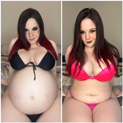 9 months pregnant vs postpartum bod - which do you like better