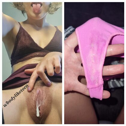 You can believe or not but my pussy really made this huge grooly mess in my panties <3