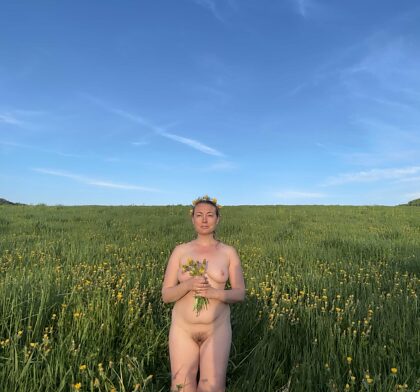 Frolicking in the dandelion fields