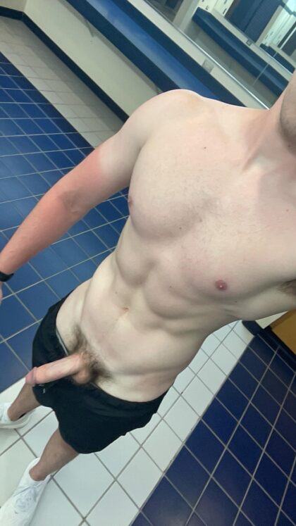 Took this in the locker room post lift… what would you do if you caught me?