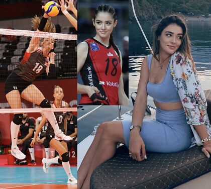 La pallavolista turca Zehra Gunes, alta 6'6'