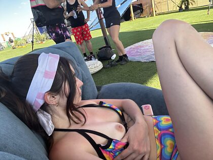 took my tits out at the festival