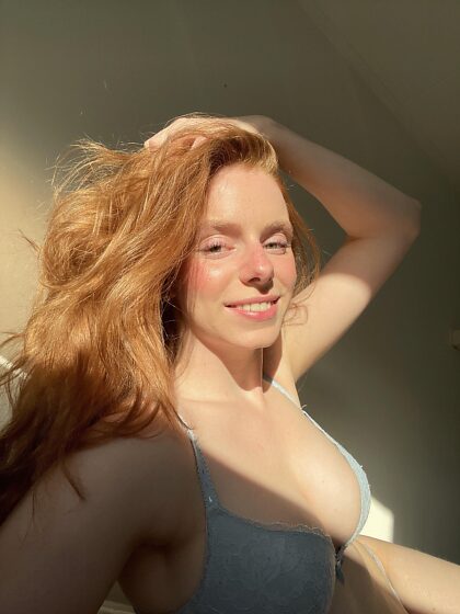 Rousse naturelle en bleu