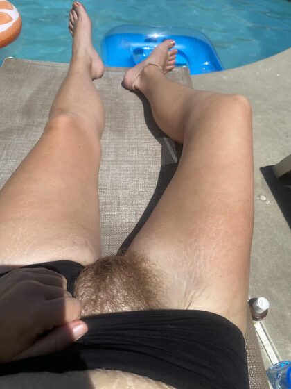 How do you feel about hairy pussy at the pool?