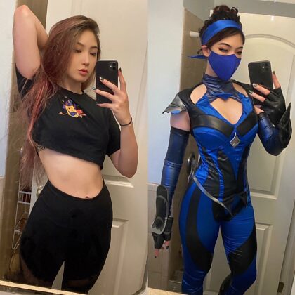 Myself in and out of cosplay