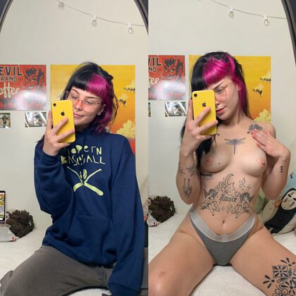 does anyone like on/off? sorry for no makeup 