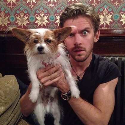 I heard cute guys with animals is trending? Then I present you, my collection of Dan Stevens with doggo, kitties, and capuchin monkey