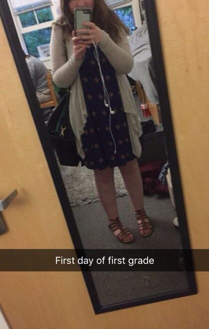 Today I realized I wore this same dress on the day of my first gangbang, my first fuck from OF, and my first day of student teaching