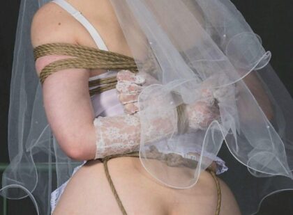 The bride is roped