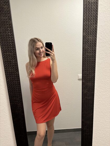 thoughts on my new red dress?