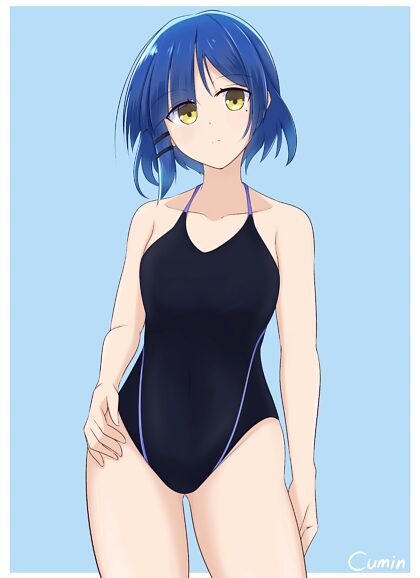 Ryo Posing In Her Competition Swimsuit