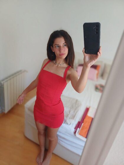 Is this red dress a good look? 