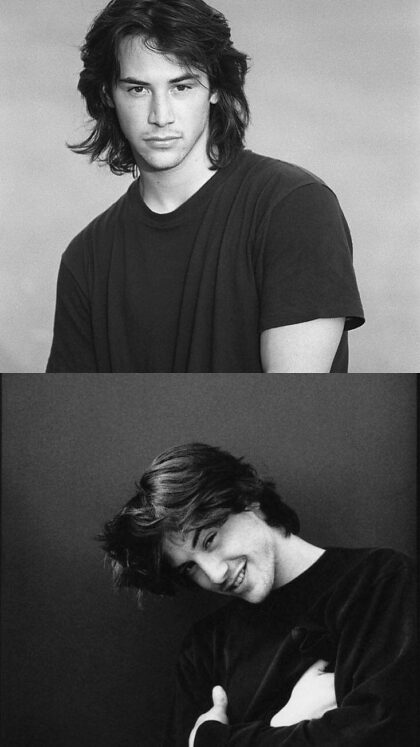 Keanu Reeves.  Giovani e vecchi