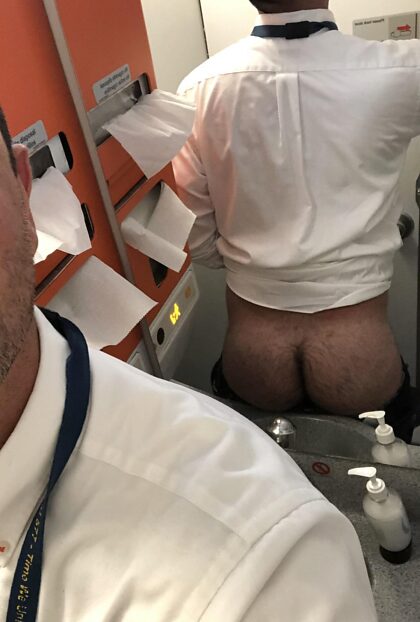 Horny flight attendant needs to go wild