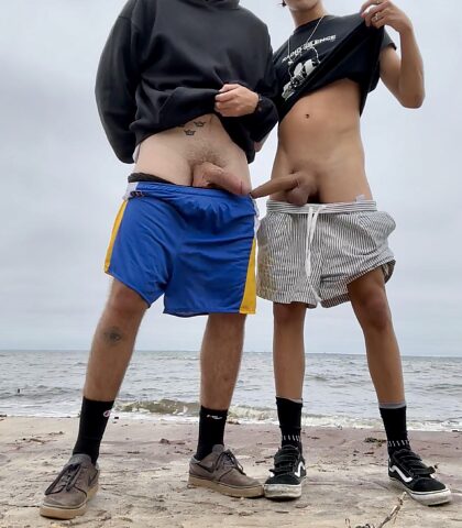 compared cocks on the beach with this younger guy. who won?