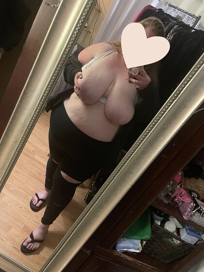 Meet me half way baby. Let’s park somewhere. This is what I’m gonna wear. Can easily pop these tits out. Suck my lil nipples. It’s what I’m craving.