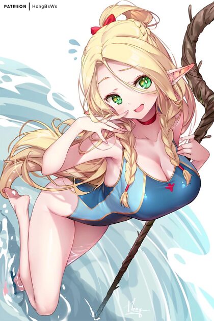 Marcille wearing a swimsuit