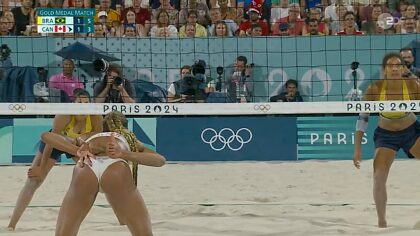 Brandie e Melissa, medalhistas de prata canadenses