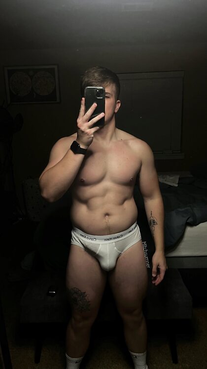 Anyone a fan of white briefs?