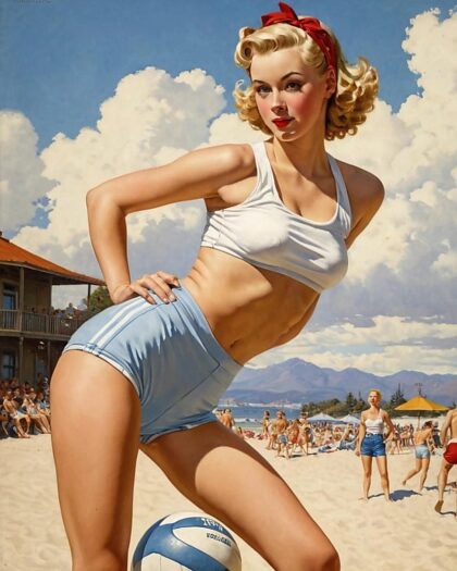 Pinup girls having a beach day! Which is your fav?