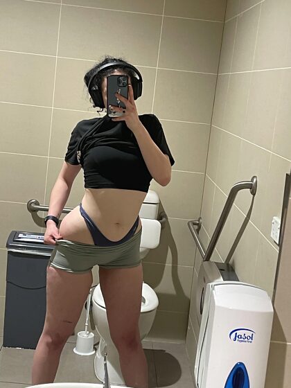 ever wonder what that girl at the gym is up to in the bathrooms?