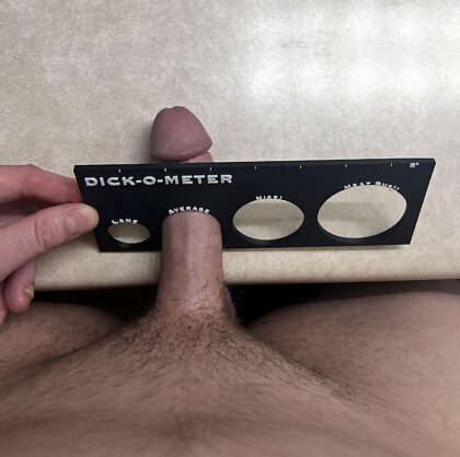 Según el Dick-O-Meter que compró mi esposa, soy bastante normal.