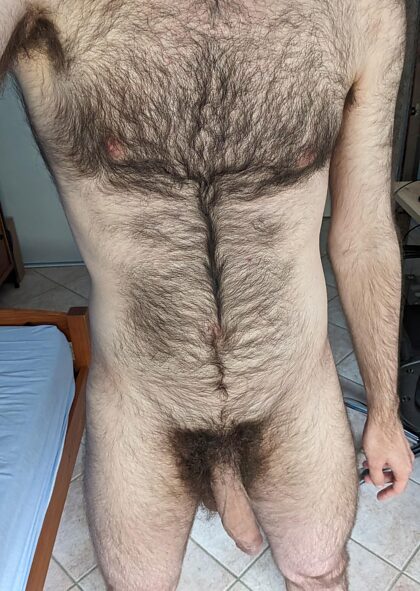 Wanna touch a hairy chest? I'm right here 