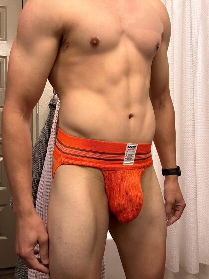 Jock straps are so great for a locker room quickie